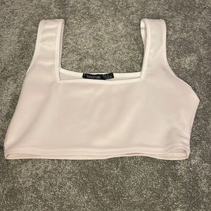 White tank crop top